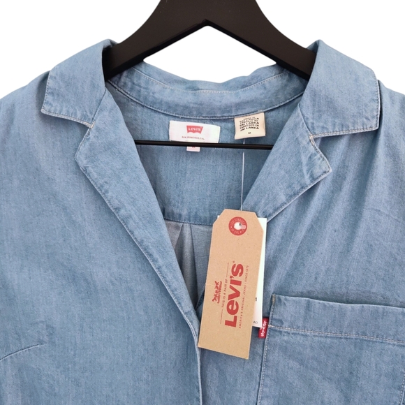 Levi's Light Blue Denim Romper Size Medium Womens - Picture 2 of 7